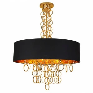 Люстра дизайнерская Spoilage черная с золотом Hilton SP8 CRYSTAL LUX ДИЗАЙНЕРСКИЕ, HILTON 056913 Черный