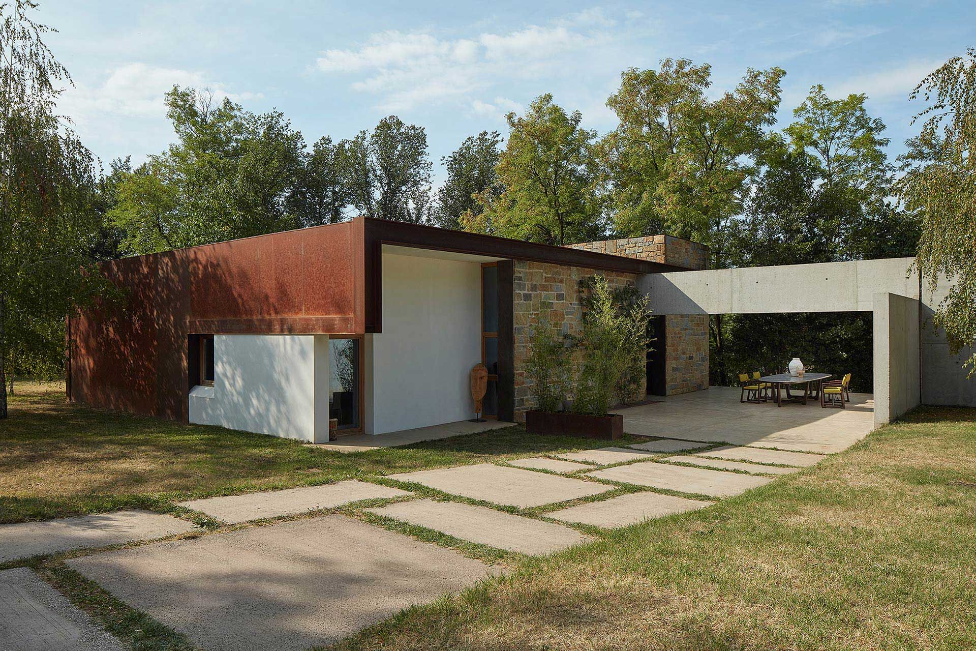 Овальный стол из мрамора бардильо и красного дерева Exteta Sunset ARCH-00103061 - Вид №6