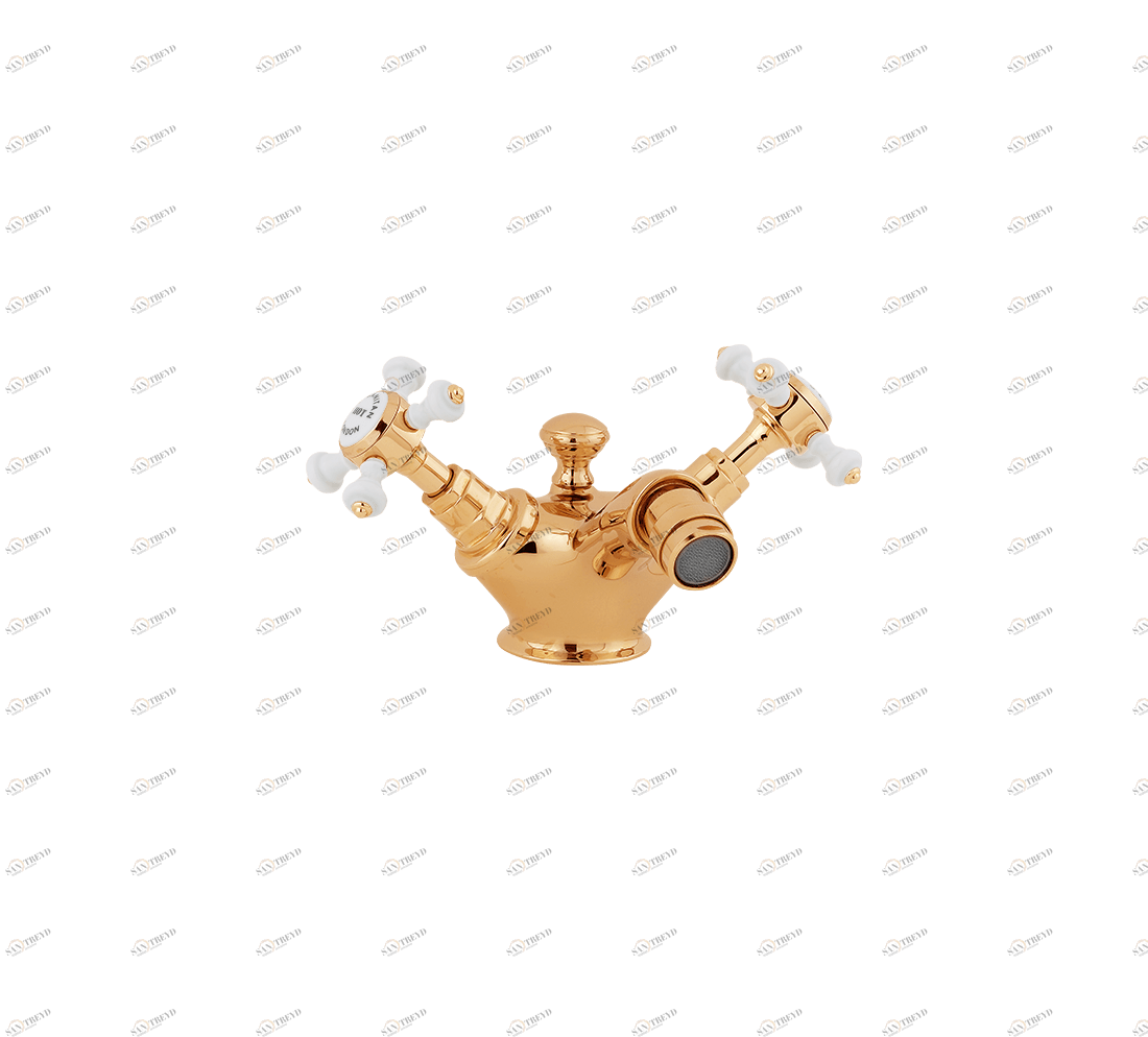 Gentry Home Смеситель для раковины от центра к центру 2 отверстия под смеситель 200 мм Chelsea Темное золото GH101428