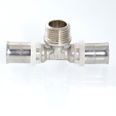 VTm.233.N.320532 Пресс-фитинг – тройник с переходом на наружную резьбу Valtec 32 мм х 3/4" х 32 мм  - Вид №4