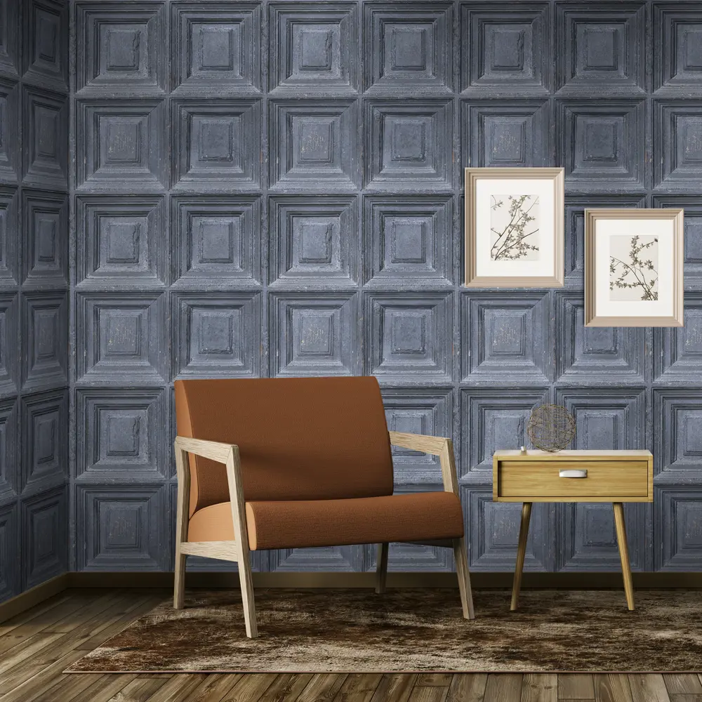 Обои Boiserie, бумажные, цвет серый, 0.53х10 м 82109746 STLM-2169518 EURO DECOR - Вид №3