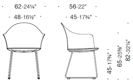 Штабелируемый мягкий стул из ткани ESTEL GROUP профиль ARCH-00097342 - Вид №2