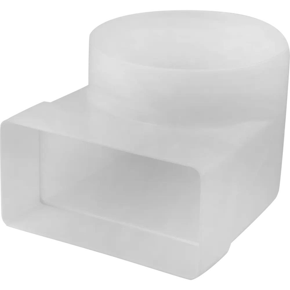 EQUATION Колено соединительное для вентиляции 55×110 мм с переходом на круглый канал 18155801 STLM-0009689