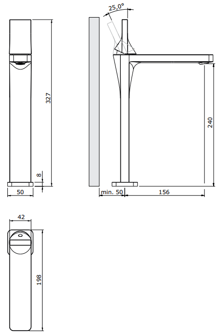 Смеситель для раковины Sanindusa Line 42 555430110, белый - Вид №1