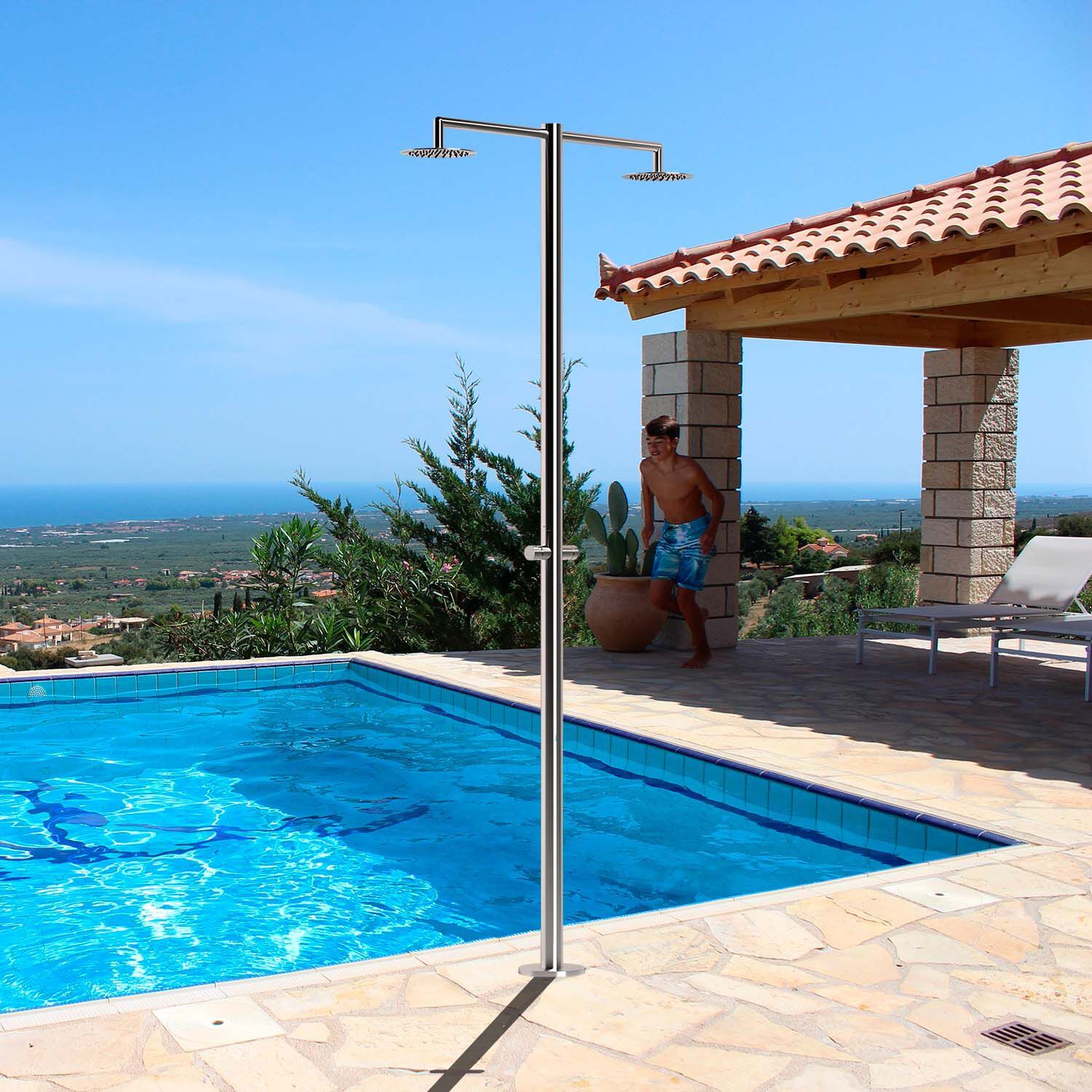 Открытый душ из нержавеющей стали SINED ORTRO 2T ARCH-00042932 - Вид №1