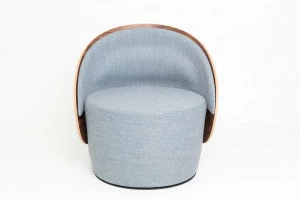 Real Piel Мягкое кресло с деревянной спинкой