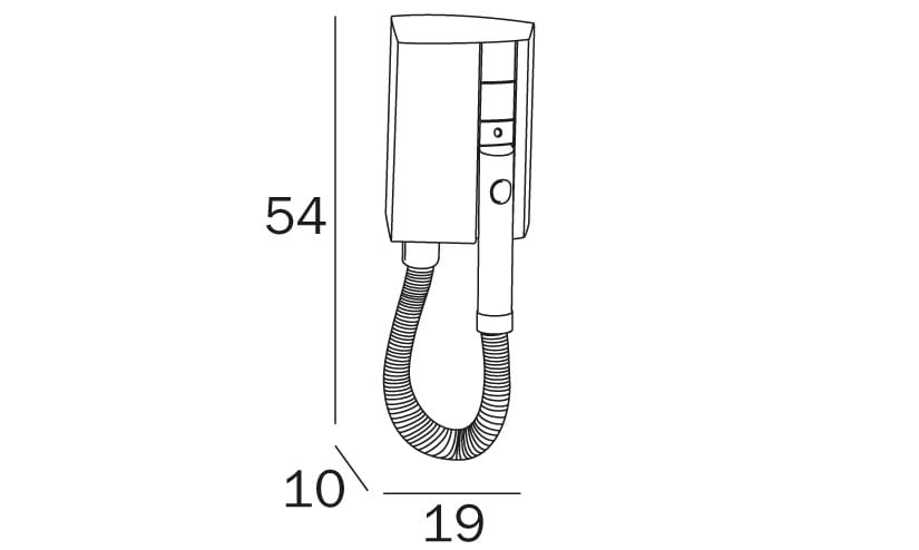 Полипропилен отель электрический фен INDA® HOTELLERIE ARCH-00035151 - Вид №2