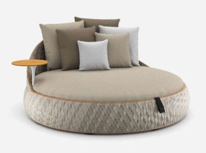 Круглая Садовая кровать из синтетического волокна с колесами