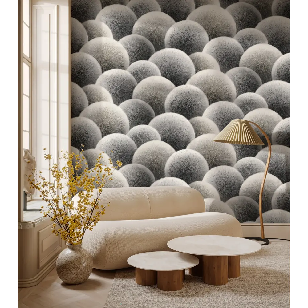 Флизелиновые обои Anturage Puff - глубокий черный рельеф 89373720 STLM-0829844 - Вид №2