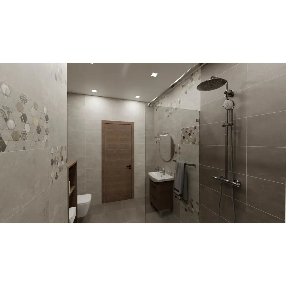 Декор настенный Belani Lounge Dec1 30x60 см матовый цвет серебряный STLM-2121484 - Вид №4