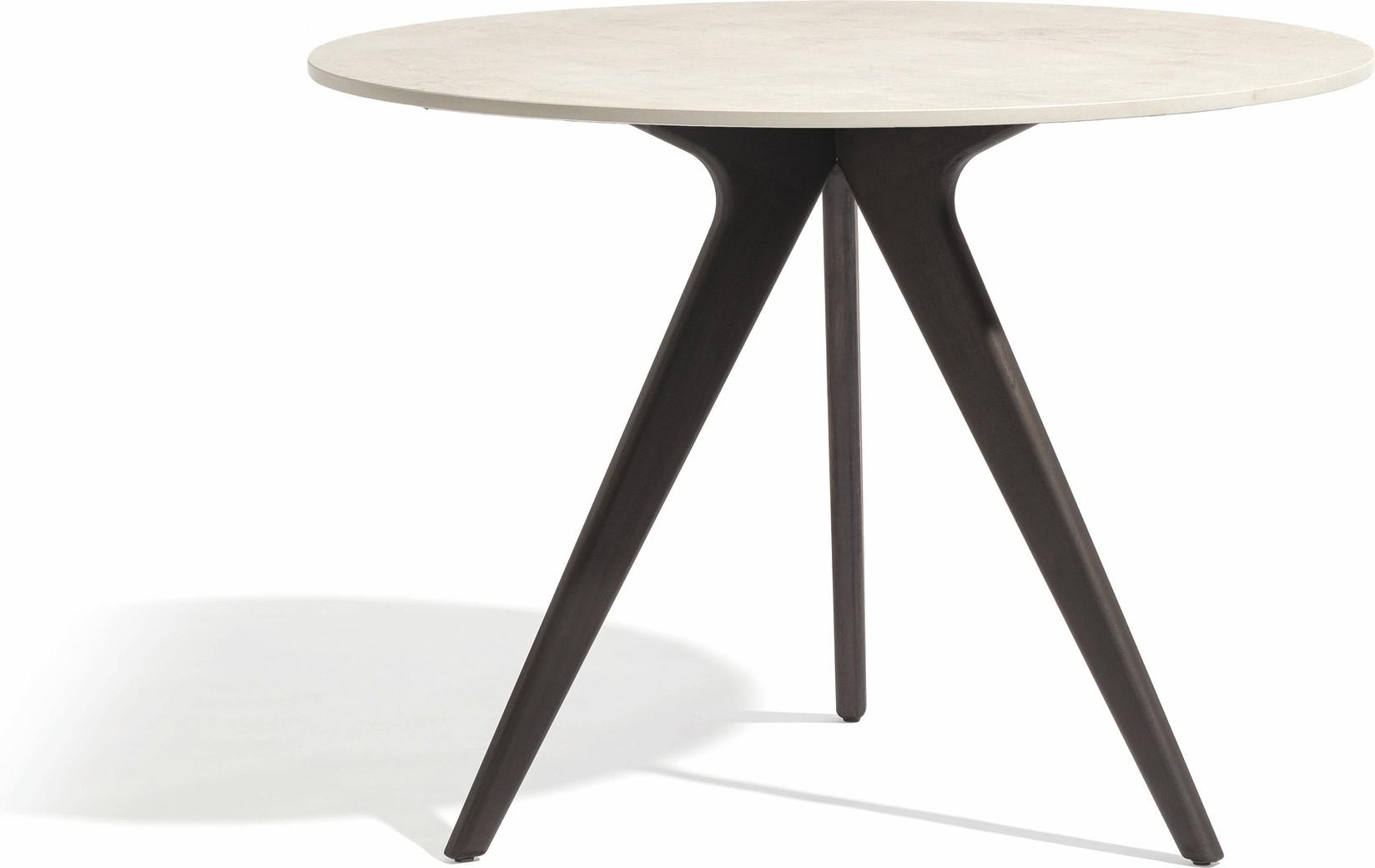 MNST981 Обеденный стол teak nero ⌀100см Manutti Torsa