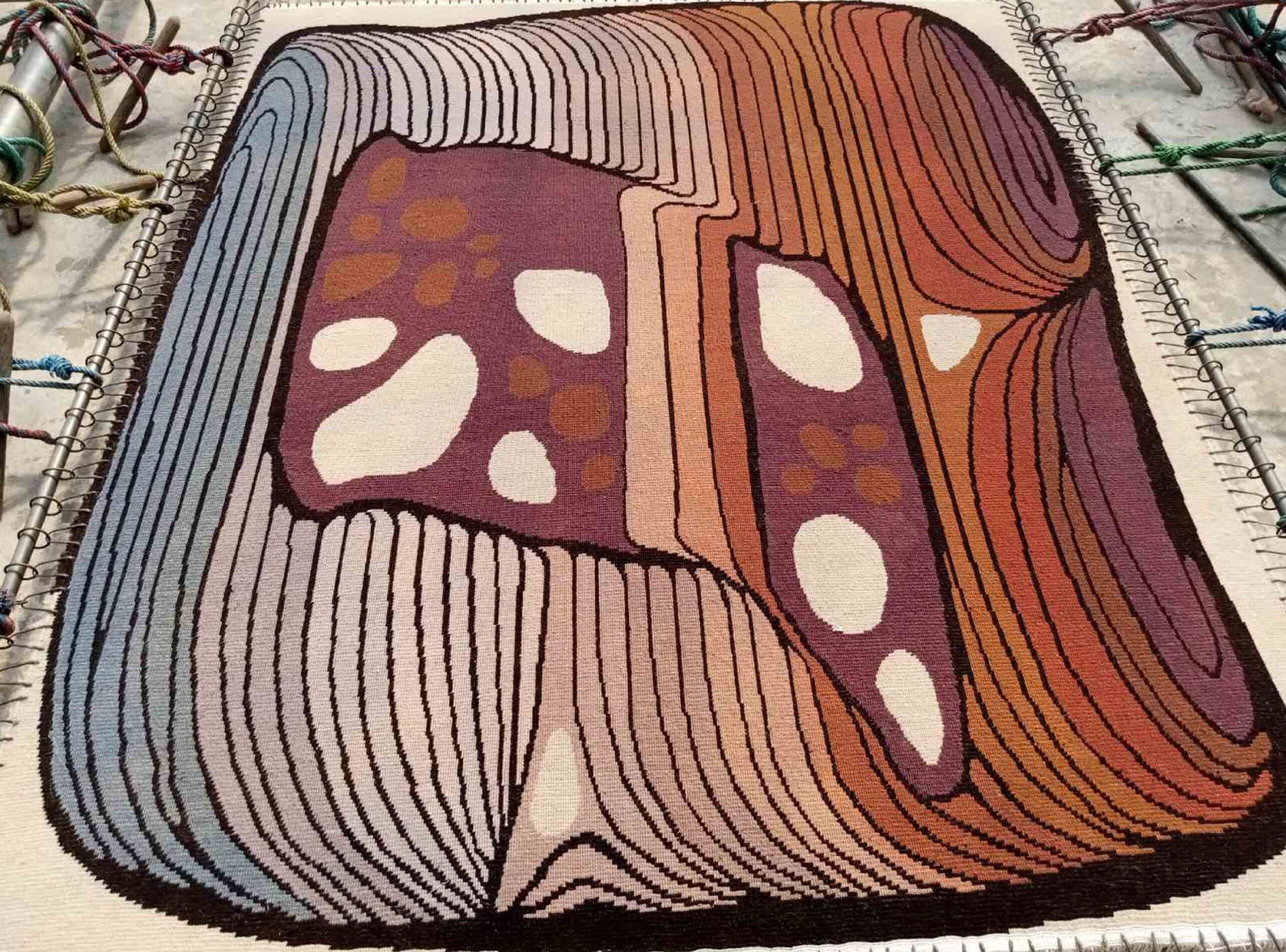 Изогнутый ковер ручной работы Tapis Rouge электрический ARCH-00149135 - Вид №5