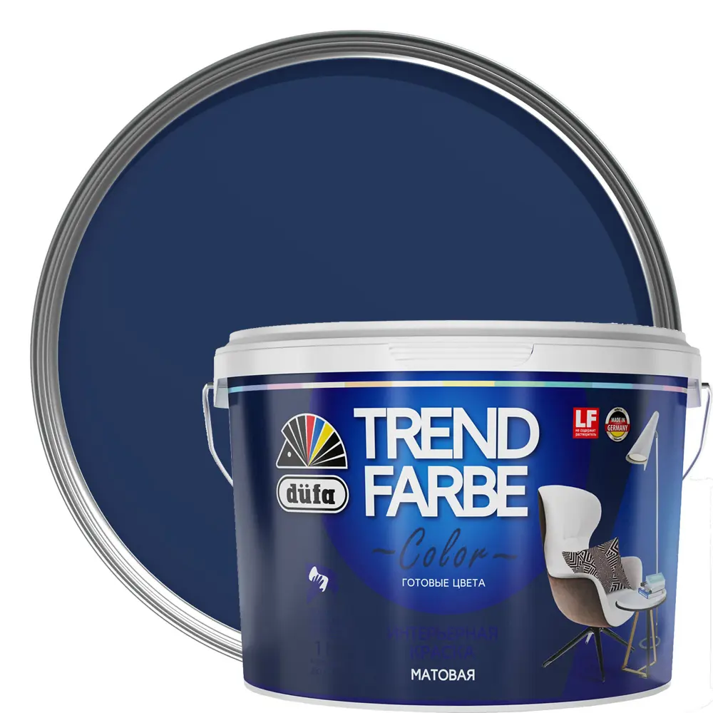 Краска для стен и потолков Trend Farbe цвет Грозовое небо 1 л 81970779 STLM-2048031 Dufa 