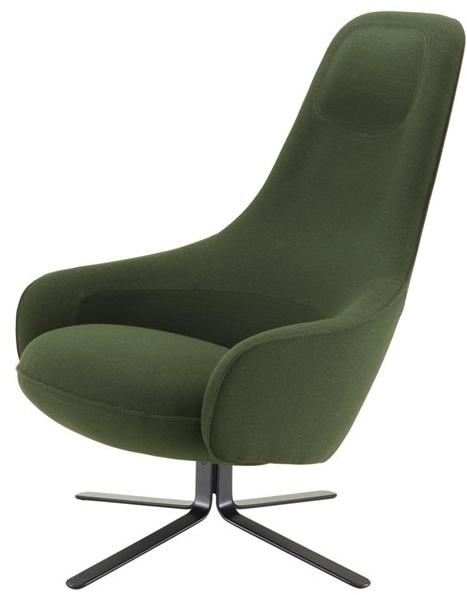 Ligne Roset 4-спицевое тканевое кресло с подлокотниками Moa 19500105 - Вид №1