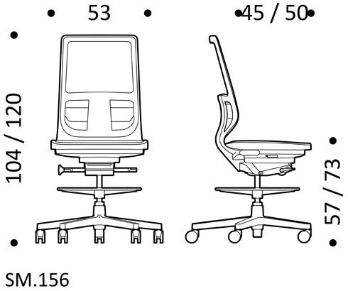 ICF Поворотное офисное кресло из сетки с 5 спицами и колесиками sun-id-1429802 - Вид №8
