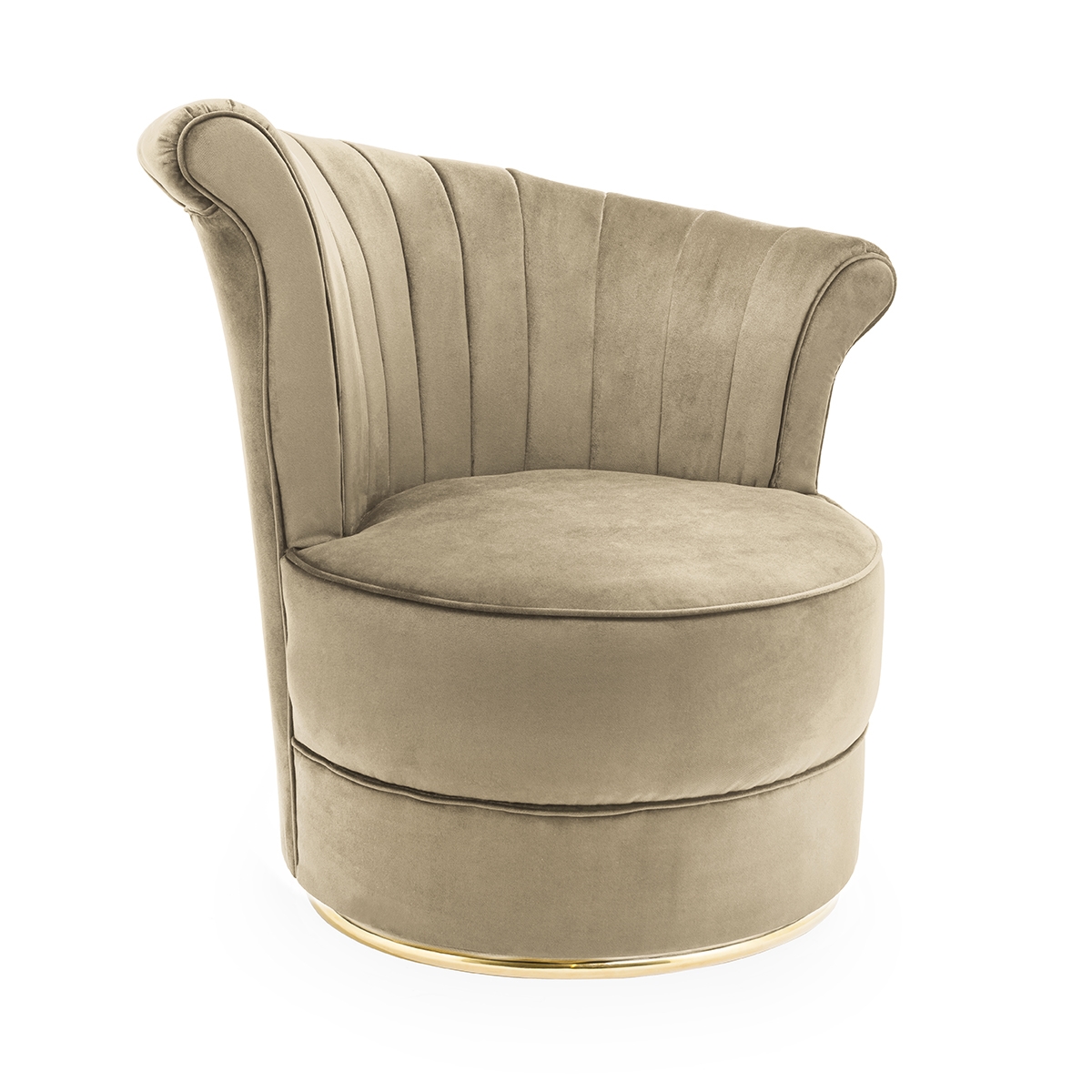 700397-91 ABHIKA КРЕСЛО FANIT VELVET GREY  - Вид №6