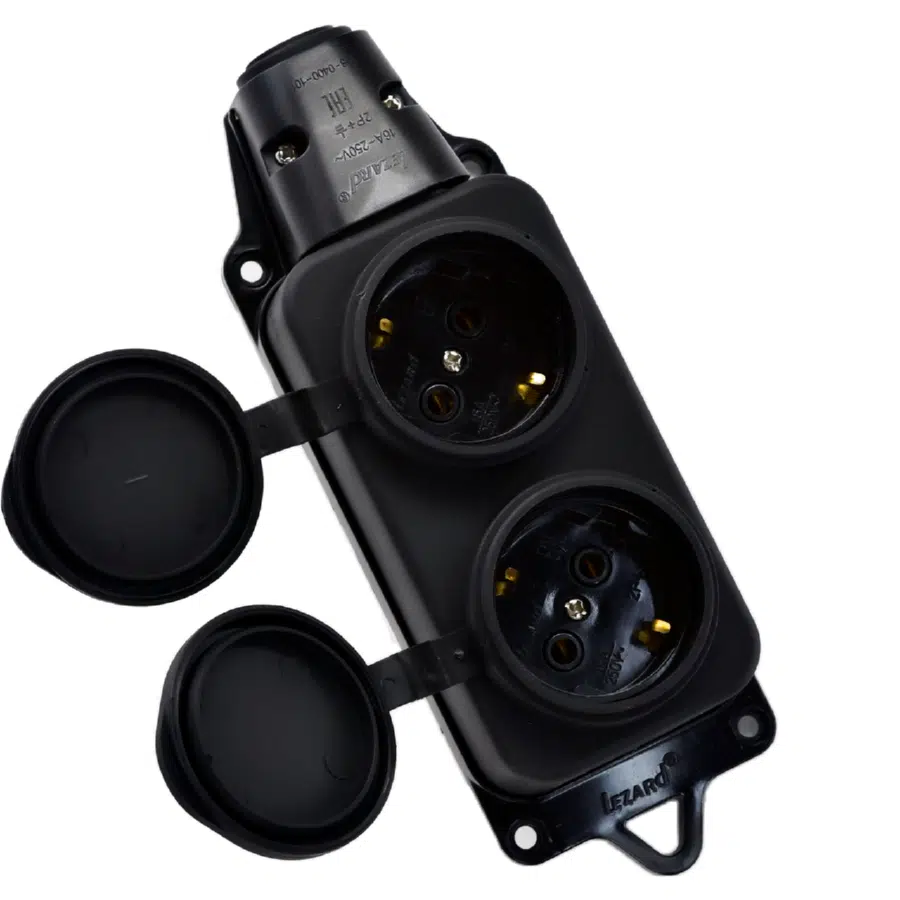 Розетка силовая черный LEZARD 106-0400-0110 - Вид №9