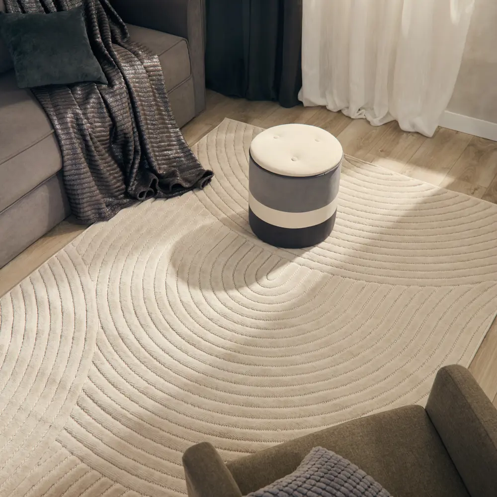 CTIM Ковер «Луна» 160x230 см - нежный ворс и графичные узоры в кремовых тонах 89360173 STLM-1384682 - Вид №6