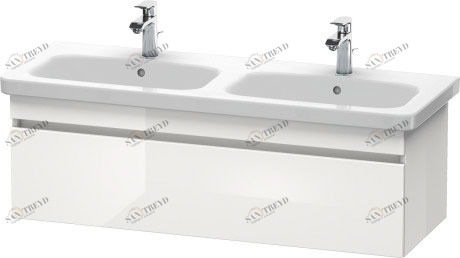 DS639802222 DuraStyle Тумбочка подвесная Белый глянцевый декор Duravit