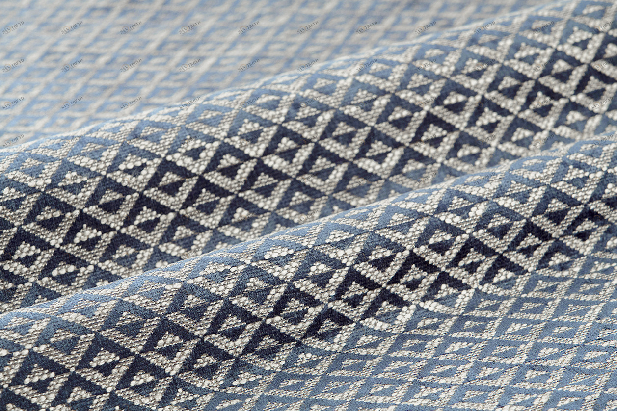 COLORISTICA Claster II col.04 Ткань мебельная  Шенилл  Claster Синий 