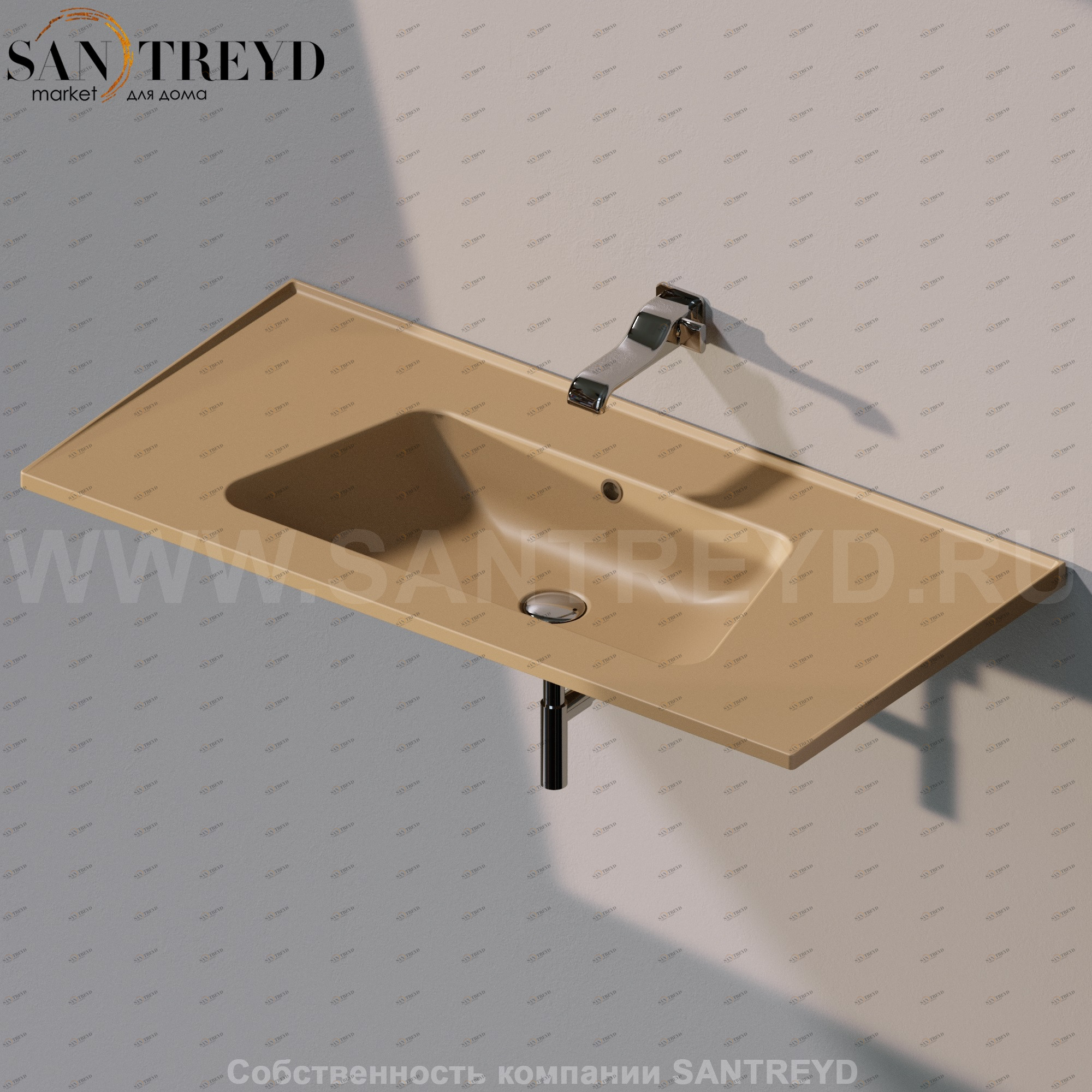 BM105L9004 Подвесная раковина настенная прямоугольная Ceramica Flaminia Bloom