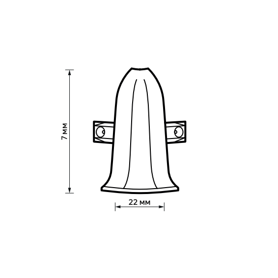 83411612 Угол для плинтуса наружный Дуб Конго 70 мм 2 шт. STLM-0041172 ARTENS  - Вид №4