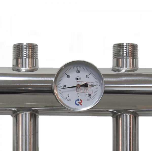 Купить Распределительный коллектор с гидрострелкой 120 кВт, 7 контуров Прокситерм GSK407 - Вид №6