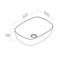 L683T0R0V0.100 Накладная раковина прямоугольная A. e T. Italia VESS Белый глянцевый AeT ITALIA - Вид №1
