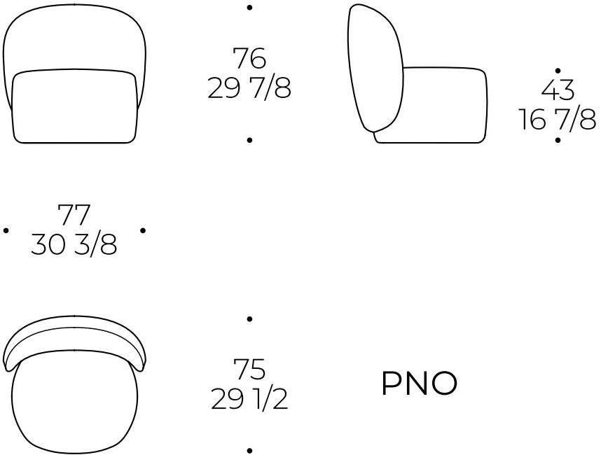 Liu Jo Living Collection Мягкий стул из ткани Ceci est un caillou Gue fno - Вид №8