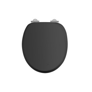 Burlington Матовое черное сиденье Soft Close без ручек S48