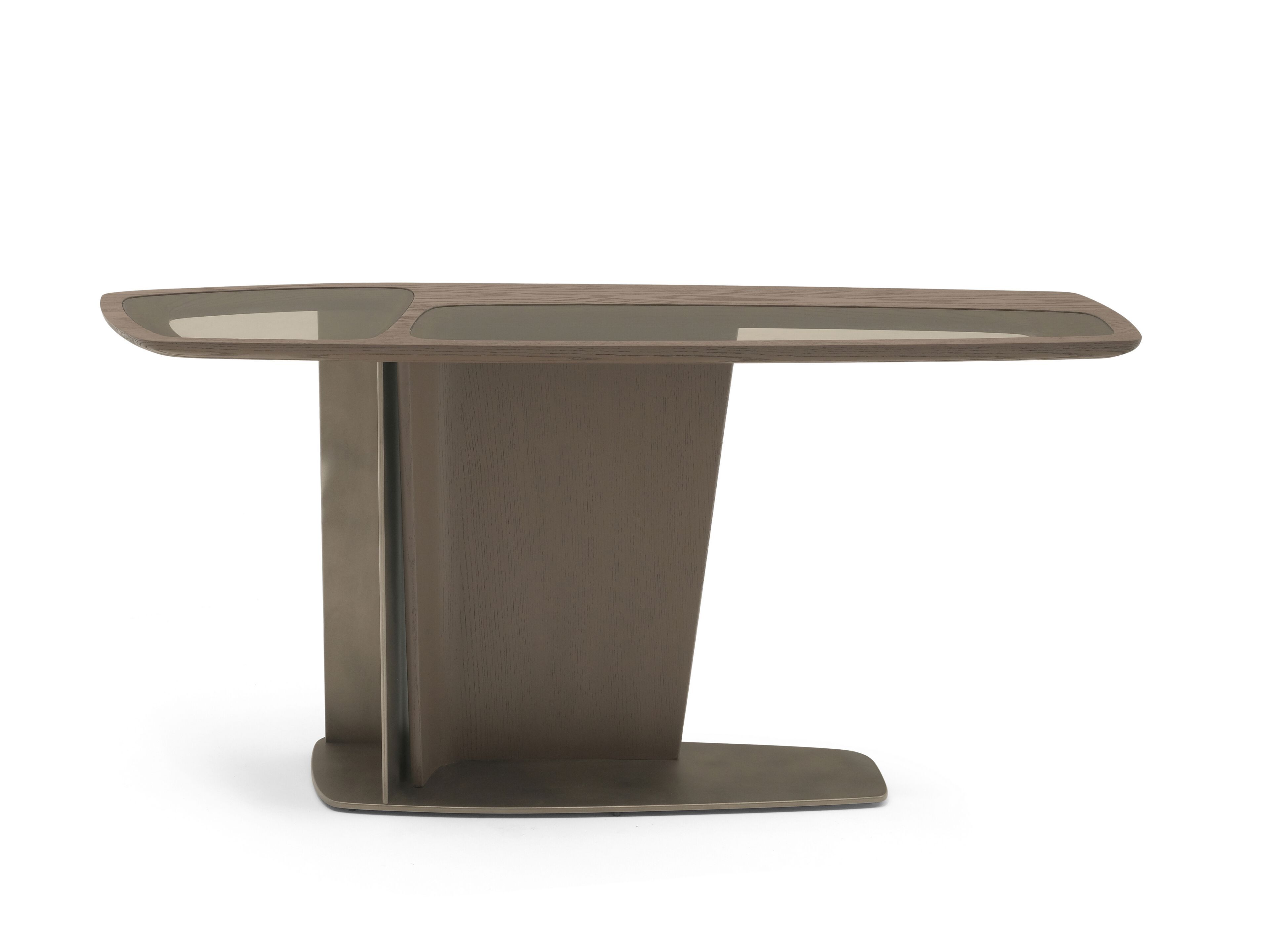 Прямоугольная консоль из дерева и стекла Enne Vision ARCH-00151493