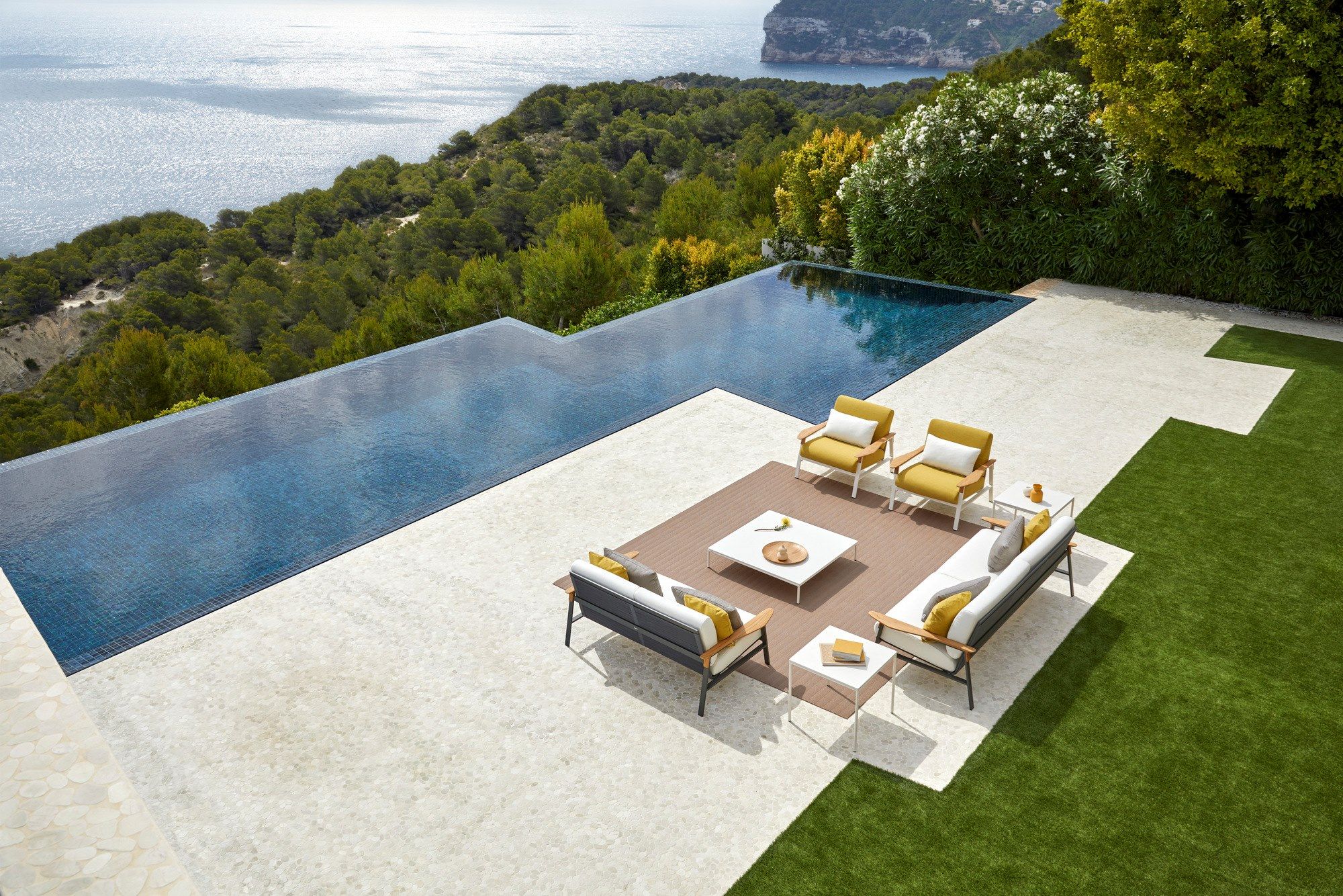 2-местный тканевый садовый диван POINT город ARCH-00061111 - Вид №3