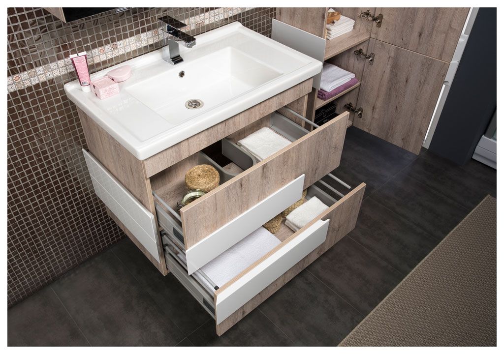 Тумба под раковину Aquanet Мадейра 80 дуб кантри sun-id-275388 - Вид №6