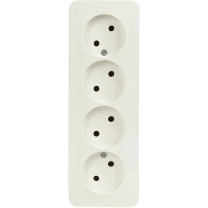Розетка четверная накладная Schneider Electric Blanca без заземления цвет белый 86720961 STLM-2160895