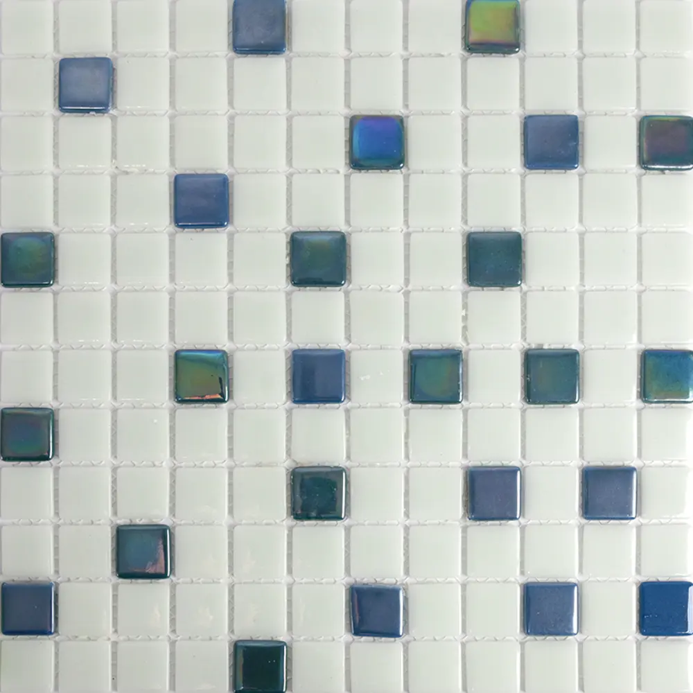 Мозаика стеклянная Natural STP-BL014 31.5x31.5 см цвет белый/аквамарин 84830265 STLM-2206530 Santreyd Steppa