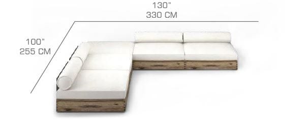 Угловой садовый диван в Sunbrella® MAMAGREEN Aiko ARCH-00115580 - Вид №4