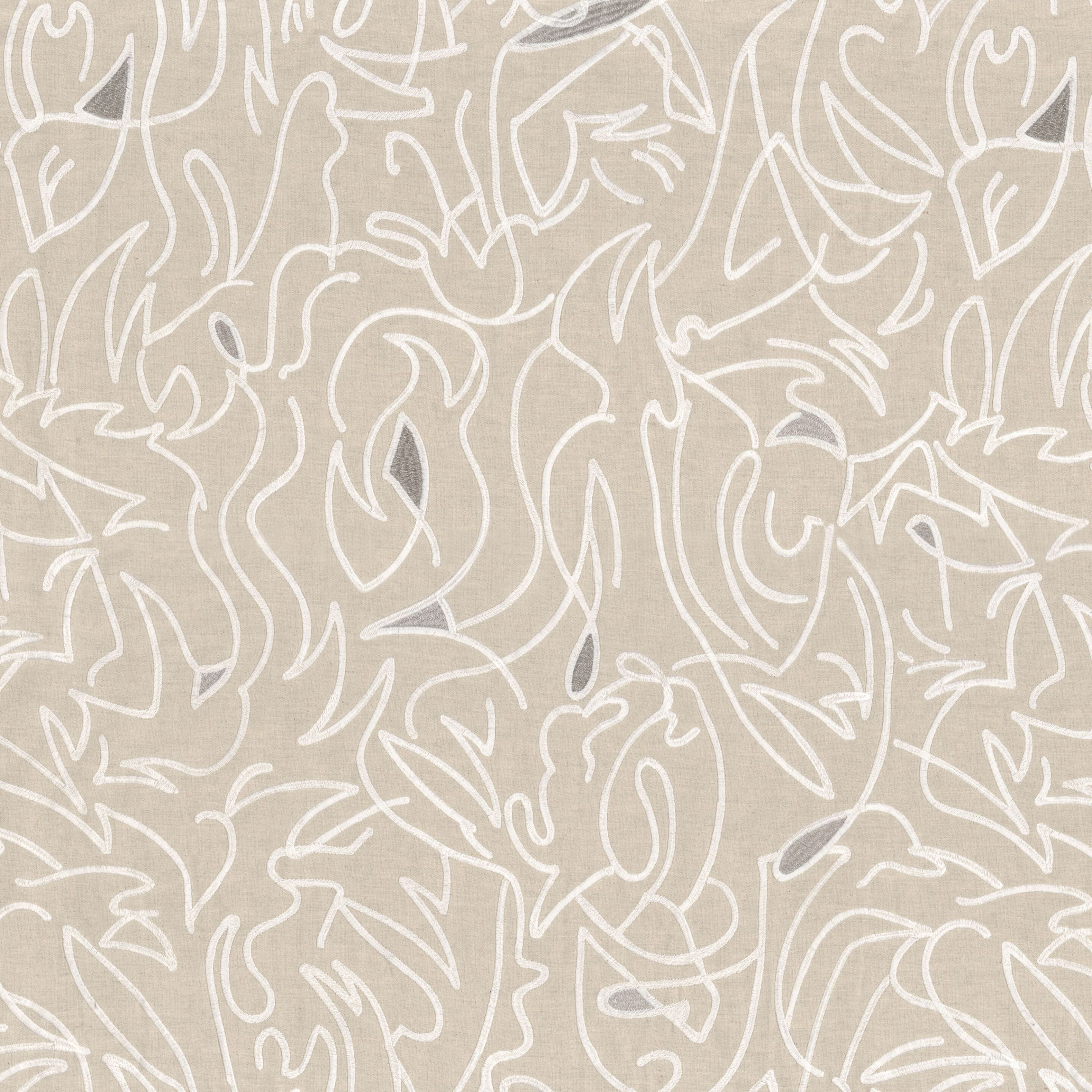 Вышитая ткань с графическим рисунком Casamance Arty ARCH-00041859 - Вид №3