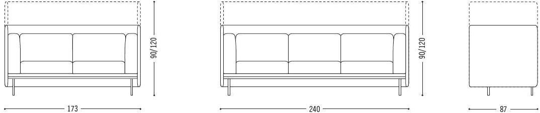 COR 2-местный тканевый диван с вещевым ящиком Floater sun-id-1463109 - Вид №1