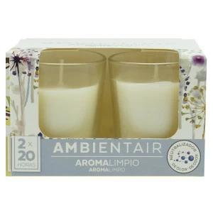 Свечи ароматические 2 штуки "Благоухание хлопка" AMBIENTAIR  00-3881037 Голубой