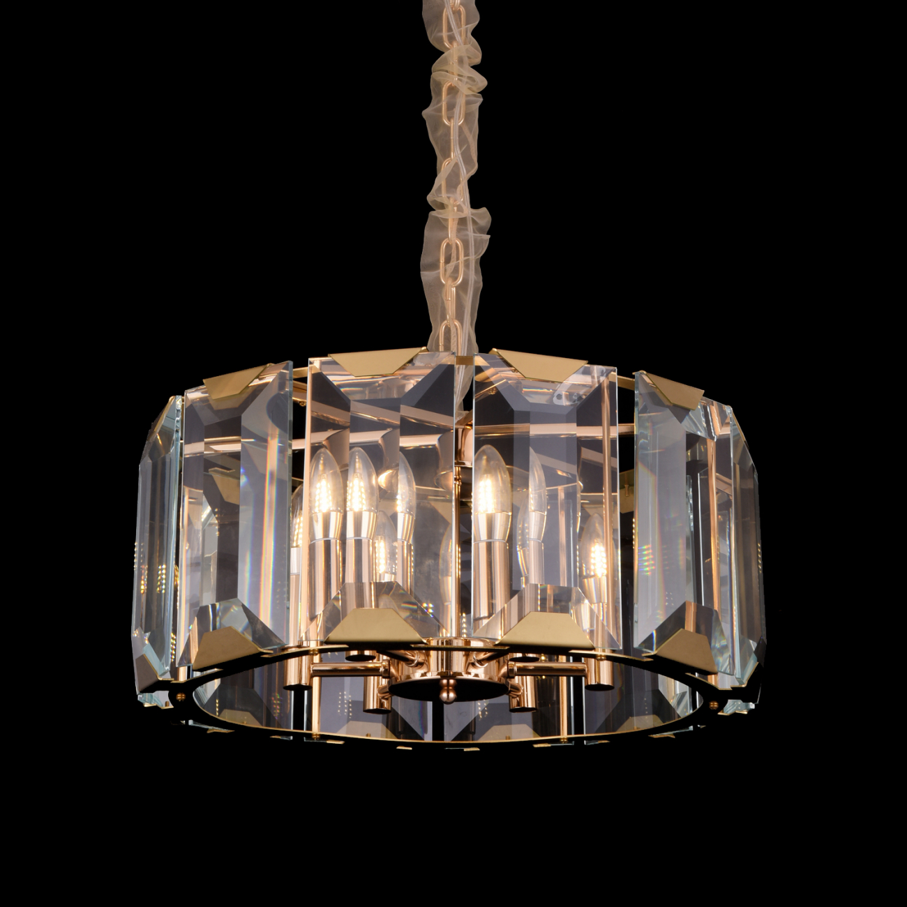 Подвесной светильник Harlow Crystal L4 gold от Delight Collection B8006 L4 DELIGHT COLLECTION ДИЗАЙНЕРСКИЕ 243930 Прозрачный;золото  - Вид №2