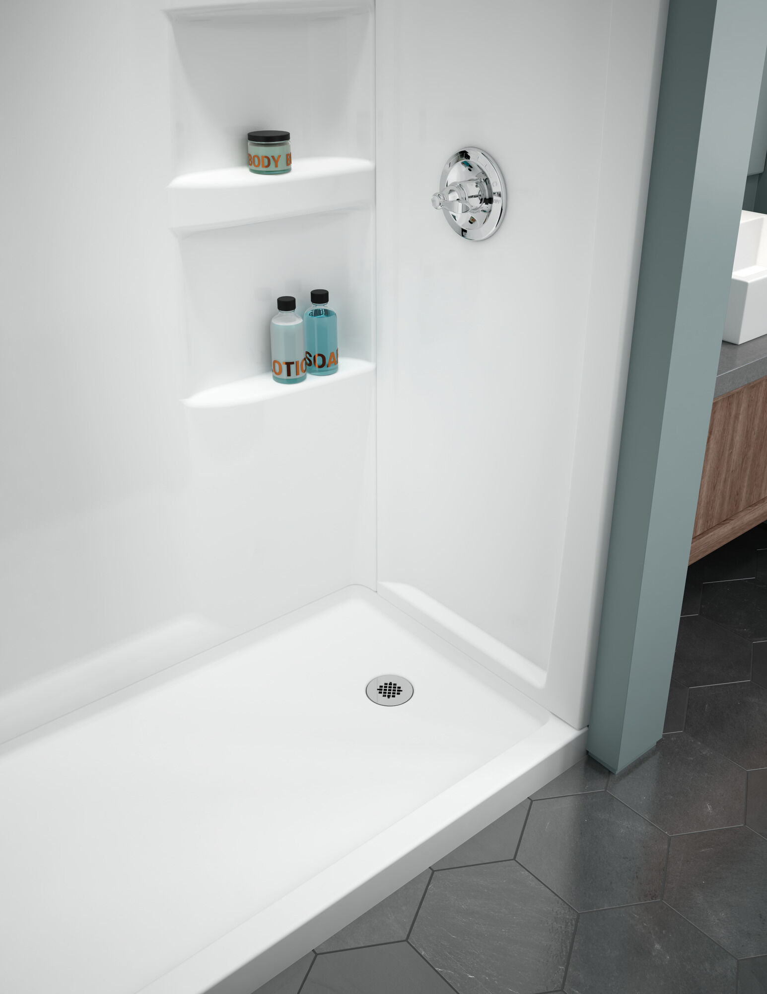 144984-BN Ванна и душ Monitor® серии 14 Delta Faucet Porter Матовый никель - Вид №2