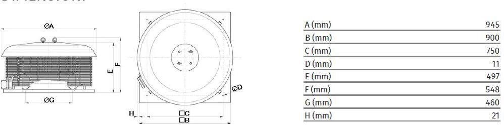 Vortice Центробежный потолочный вентилятор с радиальным выпуском Torrette rf-eu 15132 - Вид №2