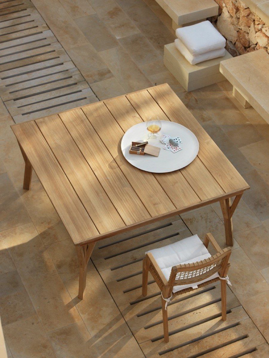 Стул из тикового дерева с подлокотниками Unopiù Синтез ARCH-00012446 - Вид №3