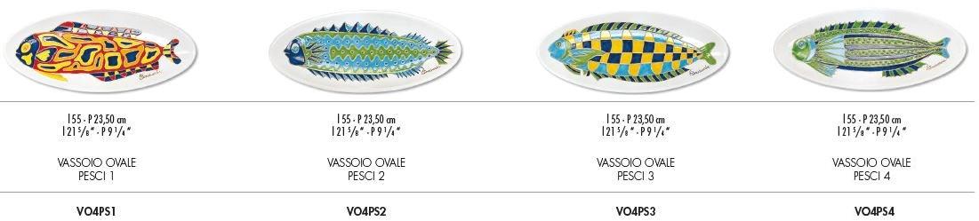 Cerasarda Овальный поднос из керамики Piatti da collezione sun-id-1465422 - Вид №6