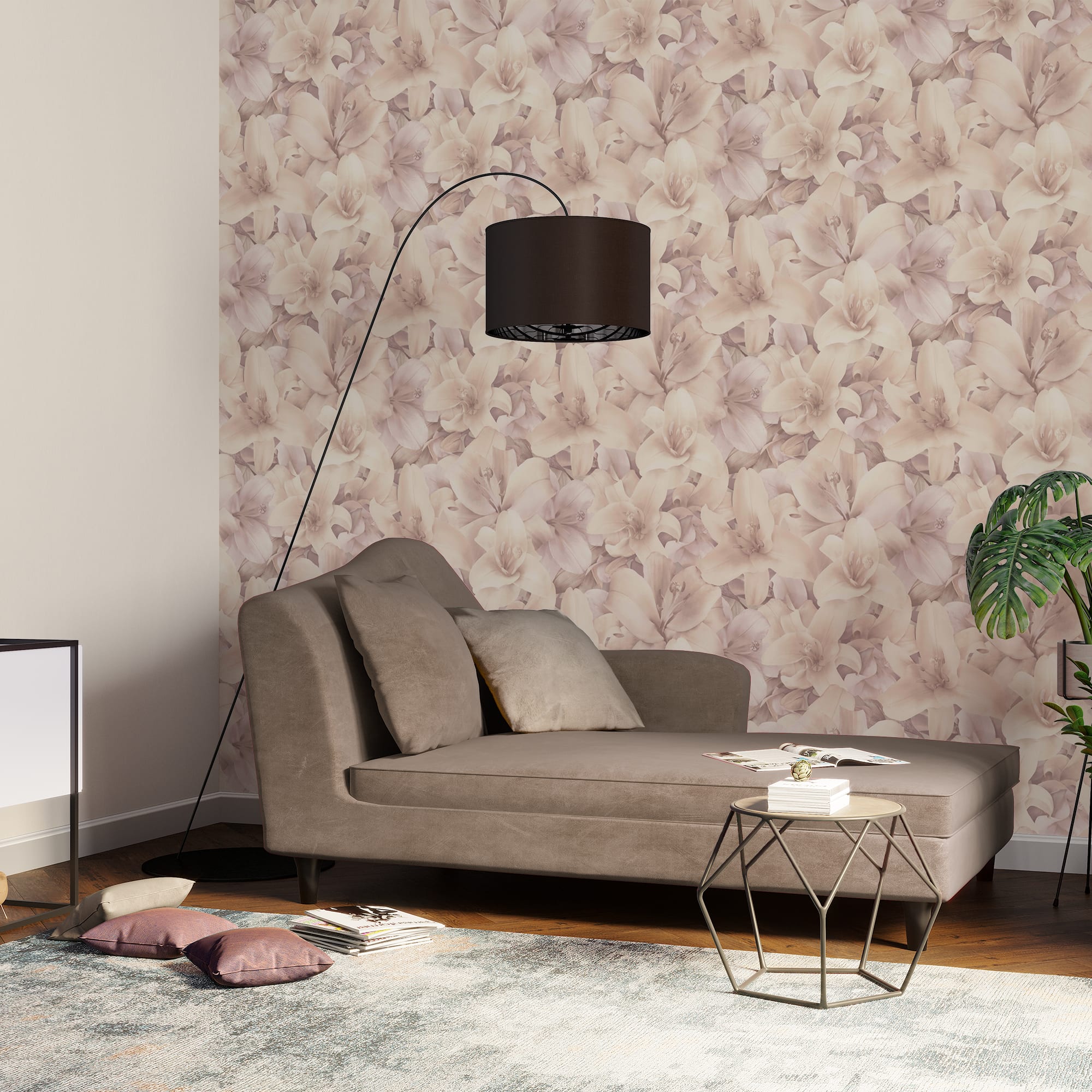 82912532 Обои флизелиновые бежевые 1.06 м PP71461-21 Lilium Santreyd - Вид №3