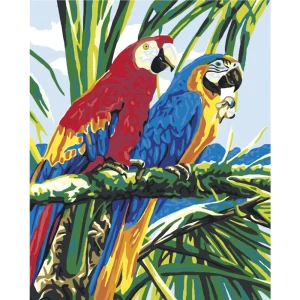 Картина по номерам Тропические друзья 40х50 см