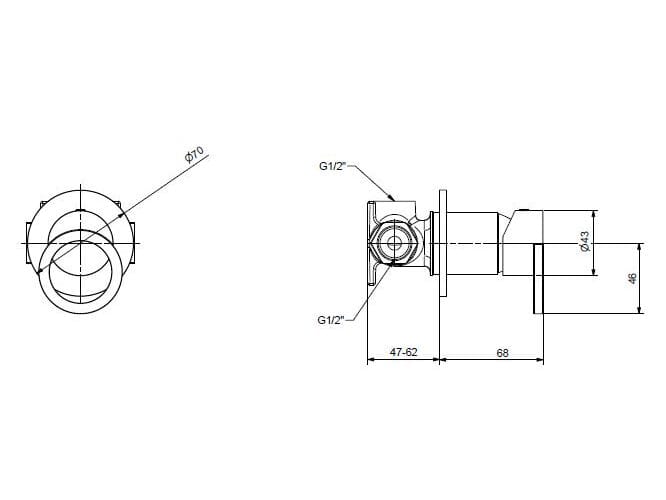 Смеситель для душа из хромированной латуни Bugnatese B-Color ARCH-00038548 - Вид №2