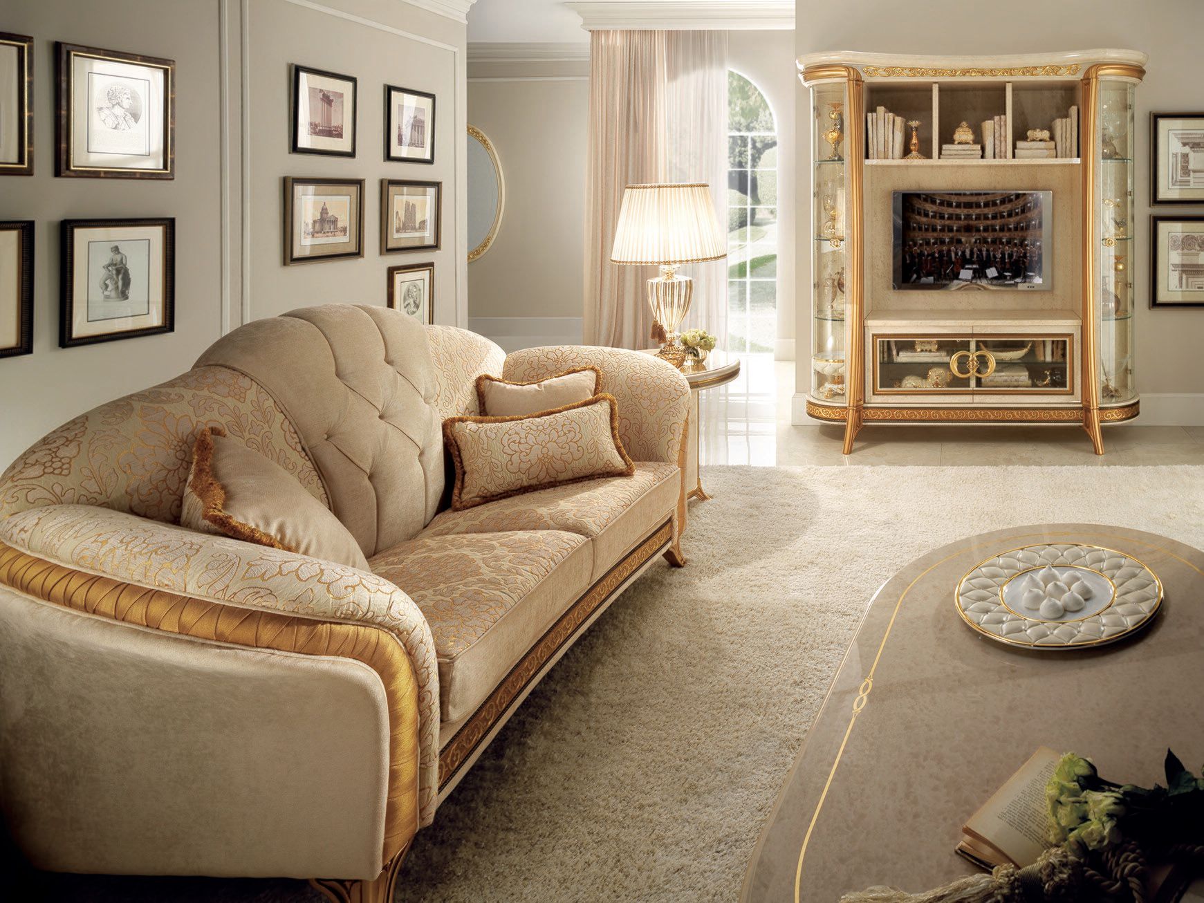 3-местный классический стиль ткань Капитон диван Arredoclassic Мелодия ARCH-00091118 - Вид №2