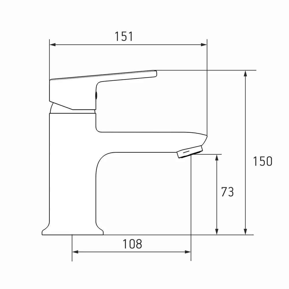Смеситель для раковины Esko Dunedin однорычажный цвет хром STLM-2082453 - Вид №1