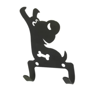 Крючок мебельный двухрожковый DuckandDog Собака сталь матовый чёрный 14017428 STLM-2072394